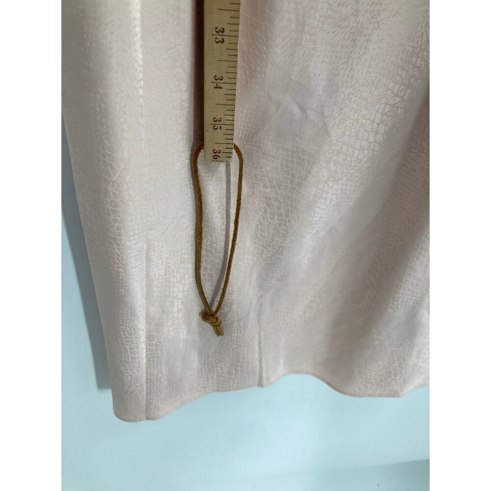 Express Satin Light Pink Reptiles Embossed Slip Dress MIDI Women’s Medium NEW - Picture 8 of 11